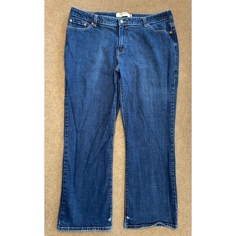 Levis 515 Bootcut Jeans Womens 24M (42x30) High Waist Distressed Dark Wash Denim